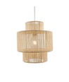 Suspension Beige Ø30cm - Douille E27, câble 2m, corde de papier tressée