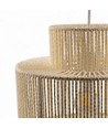 Suspension Beige Ø30cm - Douille E27, câble 2m, corde de papier tressée