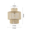 Suspension Beige Ø30cm - Douille E27, câble 2m, corde de papier tressée