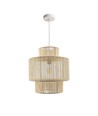 Suspension Beige Ø30cm - Douille E27, câble 2m, corde de papier tressée