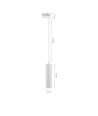 Spot sur rail triphasé suspension - Blanc, GU10, Ø5,5cm, sans ampoule