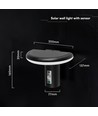 Borne LED solaire 2W avec capteur - IP54, 3000K, noir