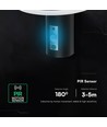 Borne LED solaire 2W avec capteur - IP54, 3000K, noir