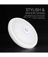 Plafonnier LED avec détecteur 12W, CCT - 3 couleurs, capteur PIR, 6 ans de garantie, Cree, rond, blanc