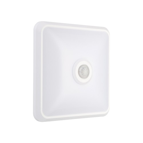 Plafonnier LED avec détecteur 12W, CCT - 3 teintes, capteur PIR, 6 ans de garantie, Cree, carré, blanc