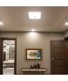 Plafonnier LED avec détecteur 12W, CCT - 3 teintes, capteur PIR, 6 ans de garantie, Cree, carré, blanc