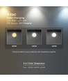 V-Tac 15W Applique murale LED extérieure avec détecteur - Ronde, blanche, puce Cree, CCT