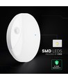 V-Tac 15W Applique murale LED extérieure avec détecteur - Ronde, blanche, puce Cree, CCT