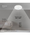 V-Tac 15W Applique murale LED extérieure avec détecteur - Ronde, blanche, puce Cree, CCT