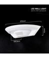 Applique murale LED extérieure 10W avec détecteur PIR - Blanc, 4000K, Puce Cree