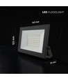 V-Tac 30W Projecteur LED - Noir, 6500K, Slimline