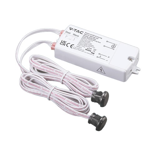 V-Tac Double capteur IR 2-en-1 - Max 1000W LED, interrupteur par porte ou mouvement de la main