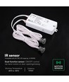 V-Tac Double capteur IR 2-en-1 - Max 1000W LED, interrupteur par porte ou mouvement de la main