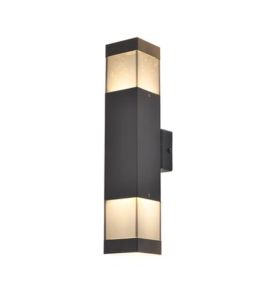 V-Tac Applique murale 2xGU10 bas/haut - IP44 extérieur, noir
