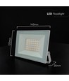 Projecteur LED V-Tac 30W - Boîtier blanc, 4000K