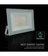 Projecteur LED V-Tac 30W - Boîtier blanc, 4000K