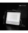 Projecteur LED 200W - 185lm/W, puce Cree, boîtier noir, garantie 6 ans