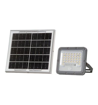 V-Tac Projecteur LED Solaire avec Détecteur PIR - 150lm/W, IP65, 6000K