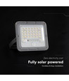 V-Tac Projecteur LED Solaire avec Détecteur PIR - 150lm/W, IP65, 6000K