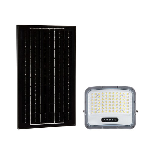 V-Tac Projecteur LED solaire 12W - IP65, noir, 3-en-1