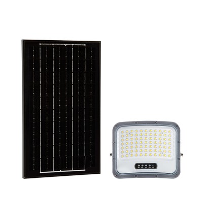 V-Tac Projecteur LED solaire 12W - IP65, noir, 3-en-1