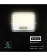 V-Tac Projecteur LED solaire 12W - IP65, noir, 3-en-1
