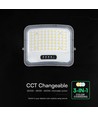 V-Tac Projecteur LED solaire 12W - IP65, noir, 3-en-1