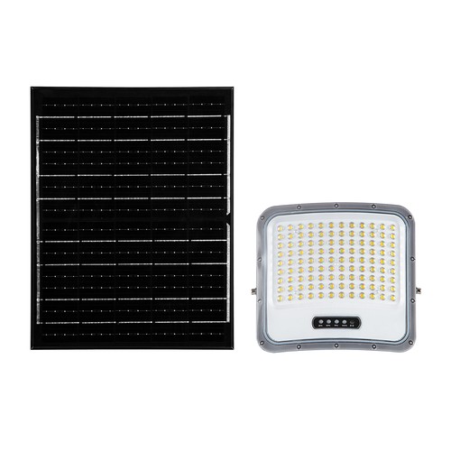 Projecteur LED 20W avec panneau solaire - IP65, noir, 3-en-1, extérieur