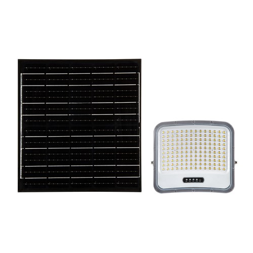 V-Tac Projecteur LED 25W avec panneau solaire - IP65, noir