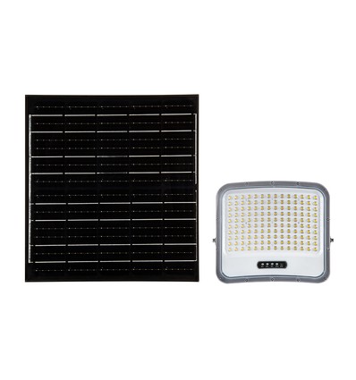 V-Tac Projecteur LED 25W avec panneau solaire - IP65, noir