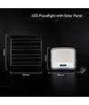 V-Tac Projecteur LED 25W avec panneau solaire - IP65, noir