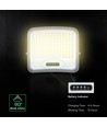 V-Tac Projecteur LED 25W avec panneau solaire - IP65, noir