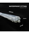 V-Tac 150cm Boîtier T8 LED - Pour 2x tubes LED 150cm, étanche IP65