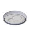 V-Tac 2x30W Plafonnier LED décoratif - Dimmable, CCT 3-en-1, télécommande RF, blanc/gris