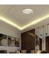 V-Tac 2x30W Plafonnier LED décoratif - Dimmable, CCT 3-en-1, télécommande RF, blanc/gris