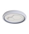 V-Tac 60W Plafonnier LED Décoratif - Dimmable, CCT, Télécommande, Blanc/Gris