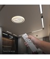V-Tac 60W Plafonnier LED Décoratif - Dimmable, CCT, Télécommande, Blanc/Gris