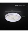 Plafonnier LED V-Tac 2x30W dimmable - Avec télécommande, CCT 3-en-1, blanc