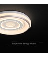 Plafonnier LED V-Tac 2x30W dimmable - Avec télécommande, CCT 3-en-1, blanc