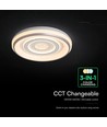 Plafonnier LED V-Tac 2x30W dimmable - Avec télécommande, CCT 3-en-1, blanc