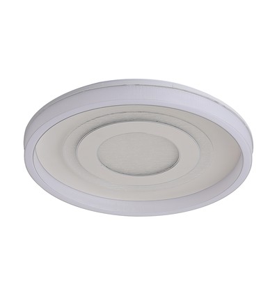 V-Tac 2x40W Plafonnier LED décoratif - Dimmable, 3-en-1, Télécommande, Blanc
