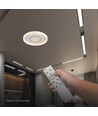 V-Tac 2x40W Plafonnier LED décoratif - Dimmable, 3-en-1, Télécommande, Blanc