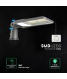 V-Tac Projecteur LED rue réglable 50W - 120lm/W, Puce Cree, 6500K, Garantie 6 ans