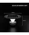 V-Tac 20W Lampe de jardin solaire LED Lotus - Batterie LiFePO4, 6000mAh, 3-en-1