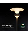 V-Tac 20W Lampe de jardin solaire LED Lotus - Batterie LiFePO4, 6000mAh, 3-en-1