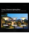 V-Tac 20W Lampe de jardin solaire LED Lotus - Batterie LiFePO4, 6000mAh, 3-en-1