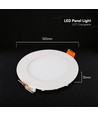 V-Tac Panneau LED encastrable rond 6W - Puce Cree, CCT 3 en 1, Garantie 6 ans