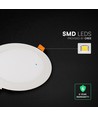 V-Tac 12W Panneau LED encastrable rond - CCT, puce Cree, 6 ans de garantie