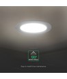 Panneau LED encastrable rond 18W - CCT 3-en-1, puce Cree, garantie 6 ans