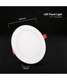 V-Tac Panneau LED encastrable rond 22W - CCT, puce Cree, 6 ans de garantie